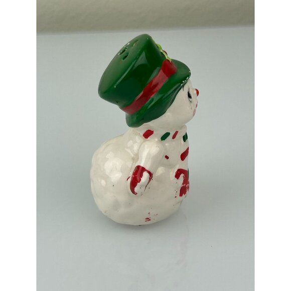 Lefton Vintage Snowman Salt & Pepper Shakers Christmas Holiday Decor Korea READ - Picture 12 of 16